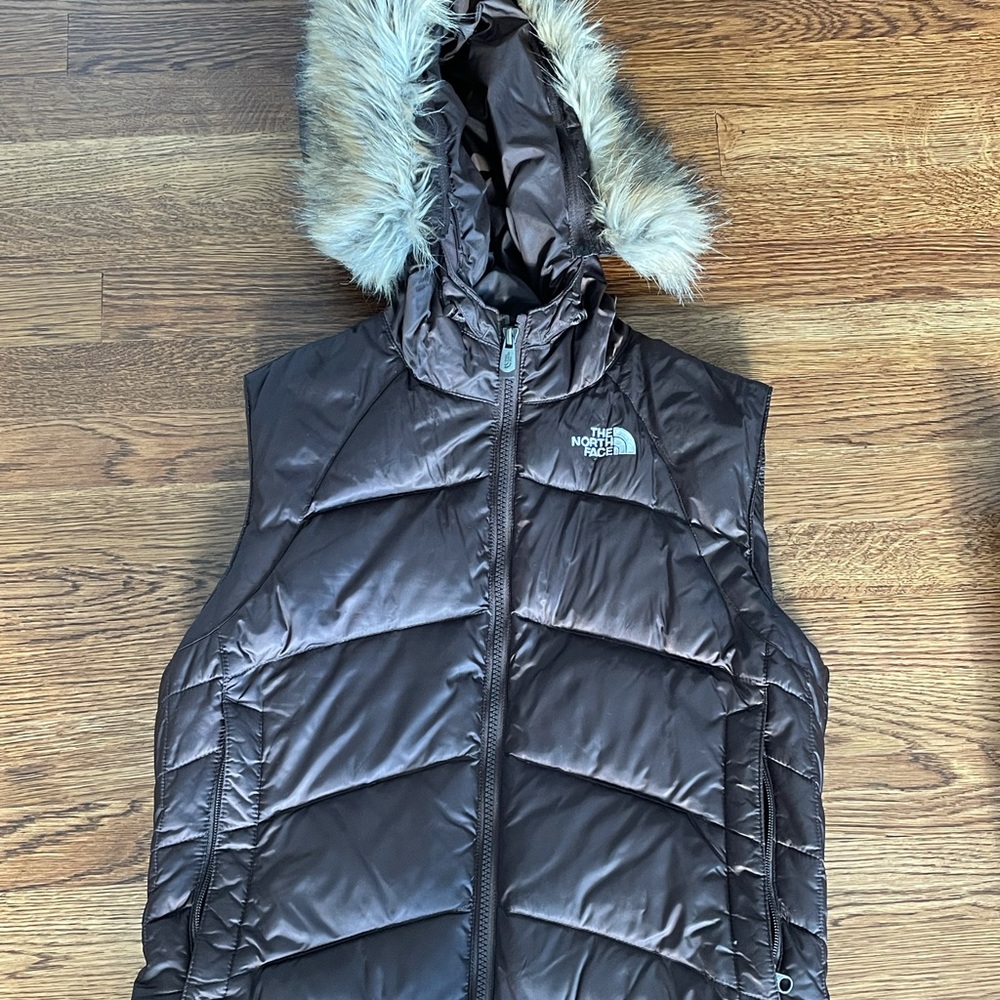 North Face women’s vest brown